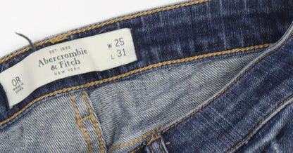 Abercrombie & Fitch Women's Blue Skinny Distressed Jeans