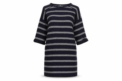 Weird Fish Women's Black Geometric Shift Dress, Size 12