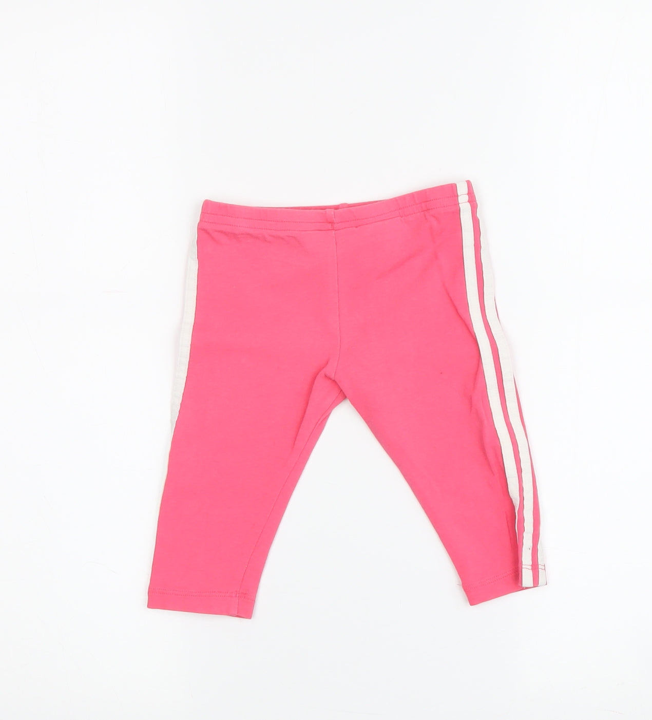 Adidas Girls Pink Jogger Trousers - 9 Months, Side Stripe