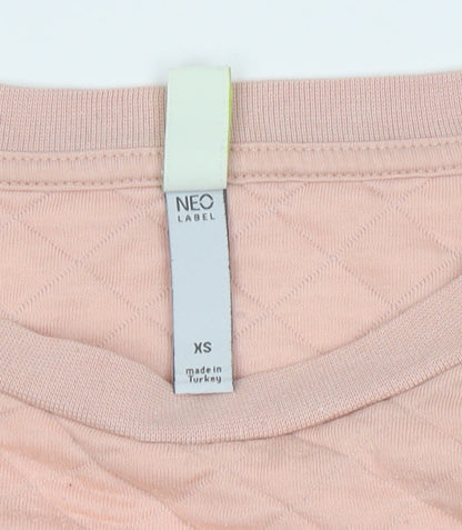 Neo Label Women's XS Pink Quilted Sweatshirt