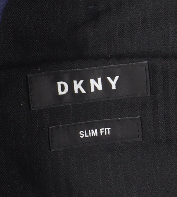 Mens UK Size 32 DKNY Slim Fit Dress Pants Blue Trousers