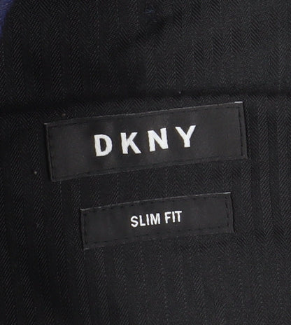 Mens UK Size 32 DKNY Slim Fit Dress Pants Blue Trousers