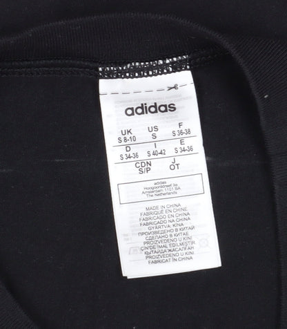 Adidas Black Unisex T-Shirt, S, Basic Crew Neck