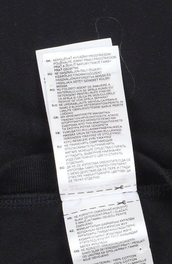 Adidas Black Unisex T-Shirt, S, Basic Crew Neck