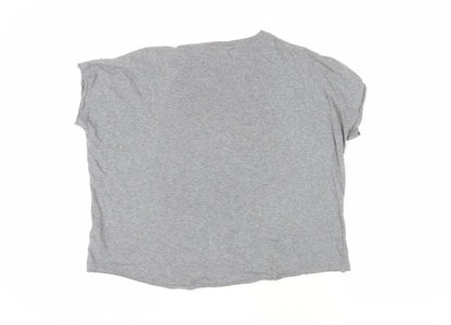 Womens UK Size XS Diesel Grey Basic T-Shirt