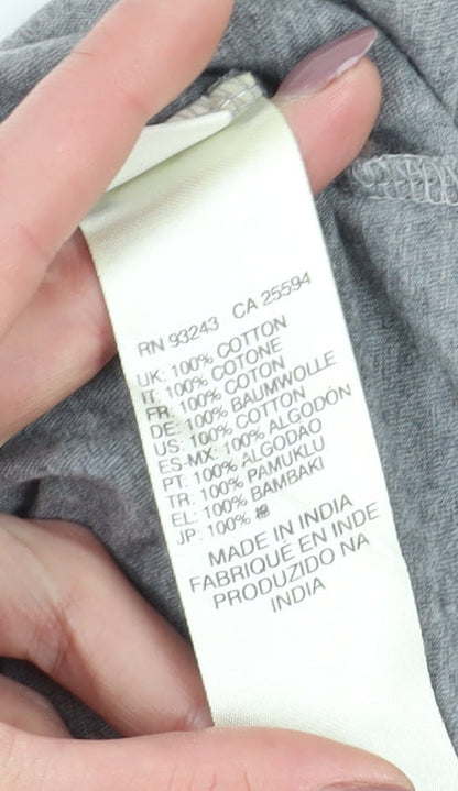 Womens UK Size XS Diesel Grey Basic T-Shirt