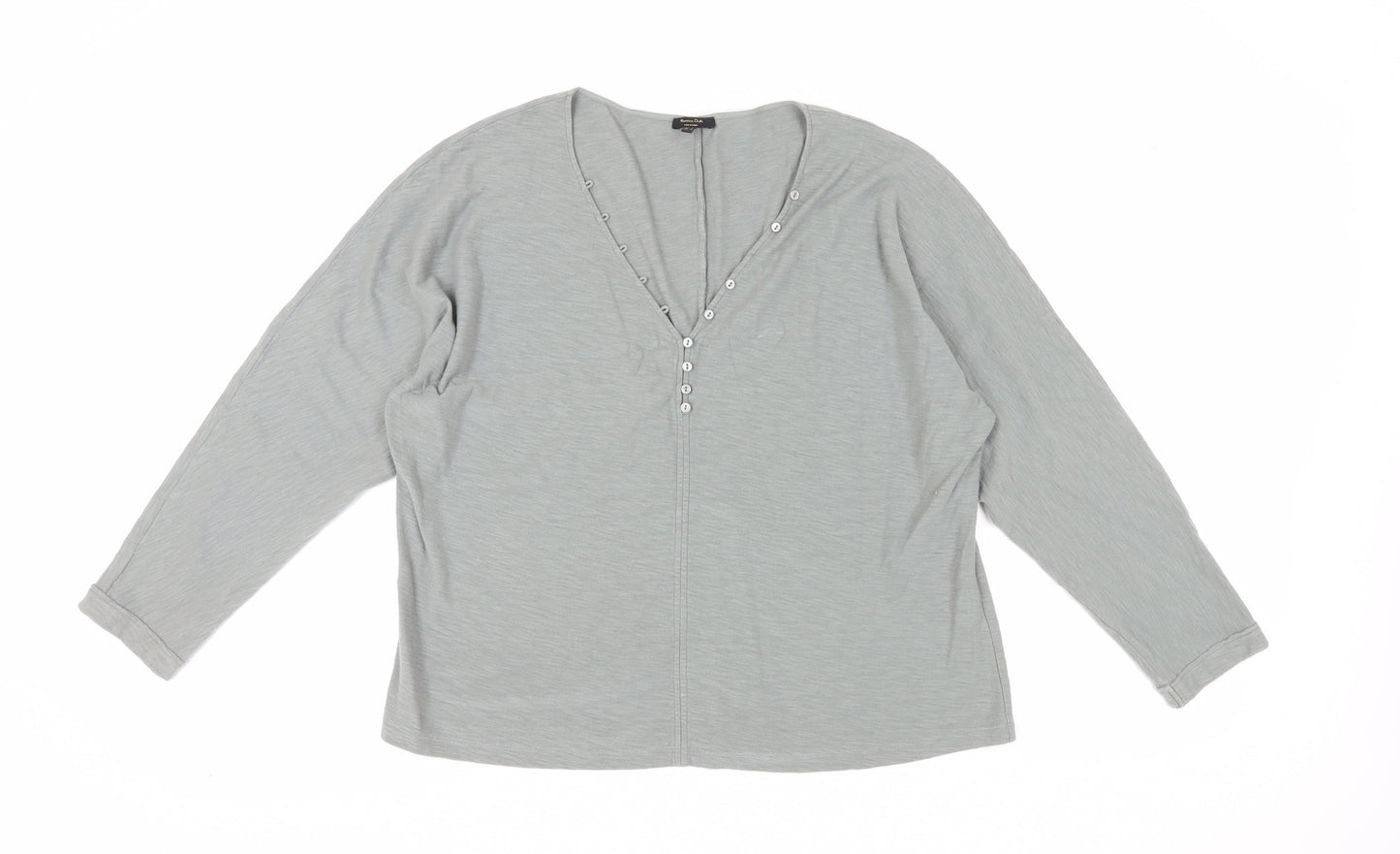 Womens UK Size 10 Massimo Dutti Grey Basic Blouse