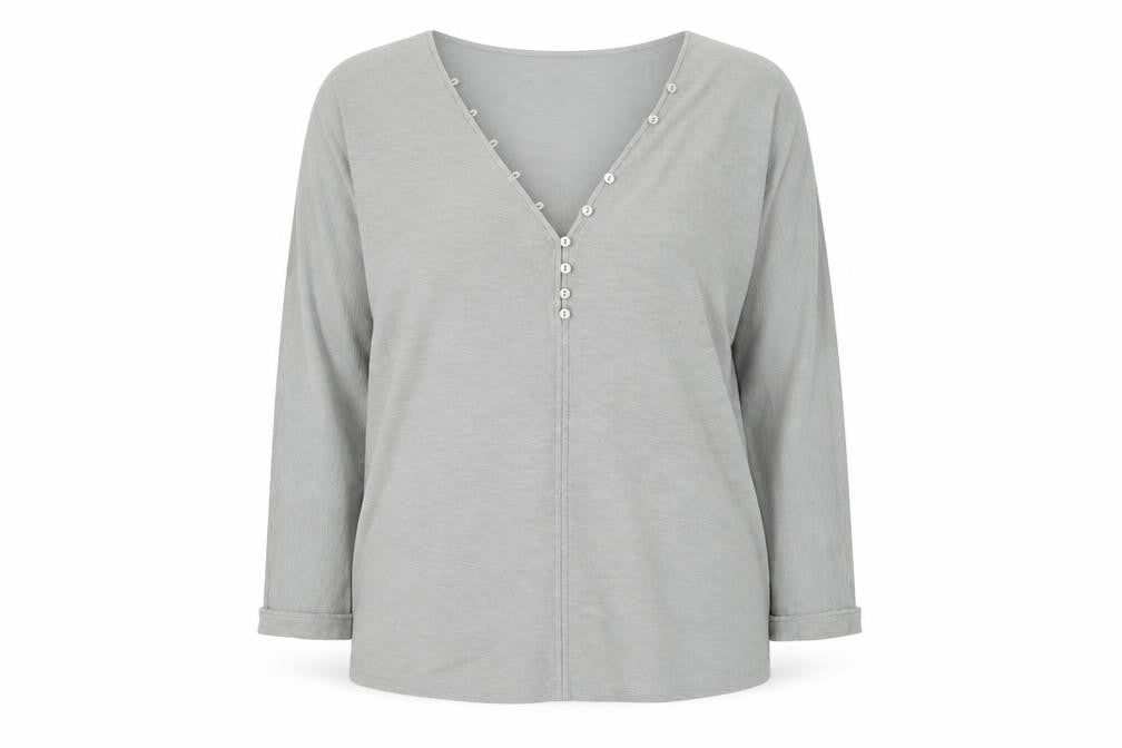 Womens UK Size 10 Massimo Dutti Grey Basic Blouse