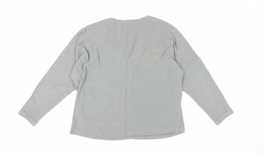 Womens UK Size 10 Massimo Dutti Grey Basic Blouse