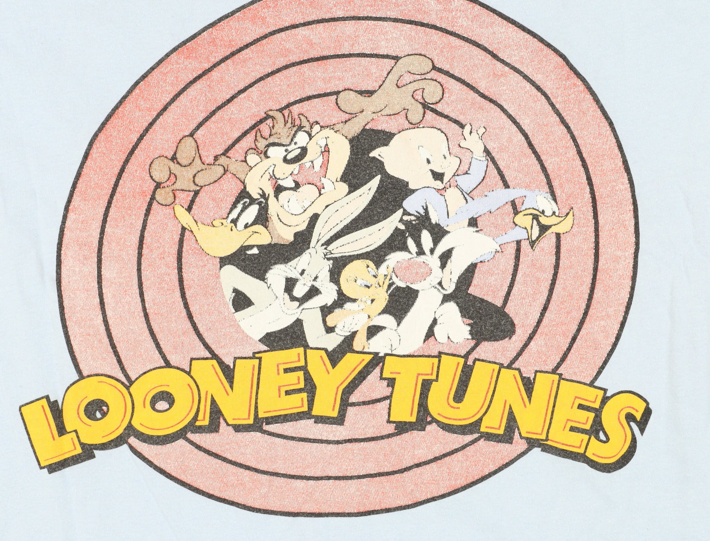 Unisex Adults UK Size 18-20 Looney Tunes Blue Basic T-Shirt