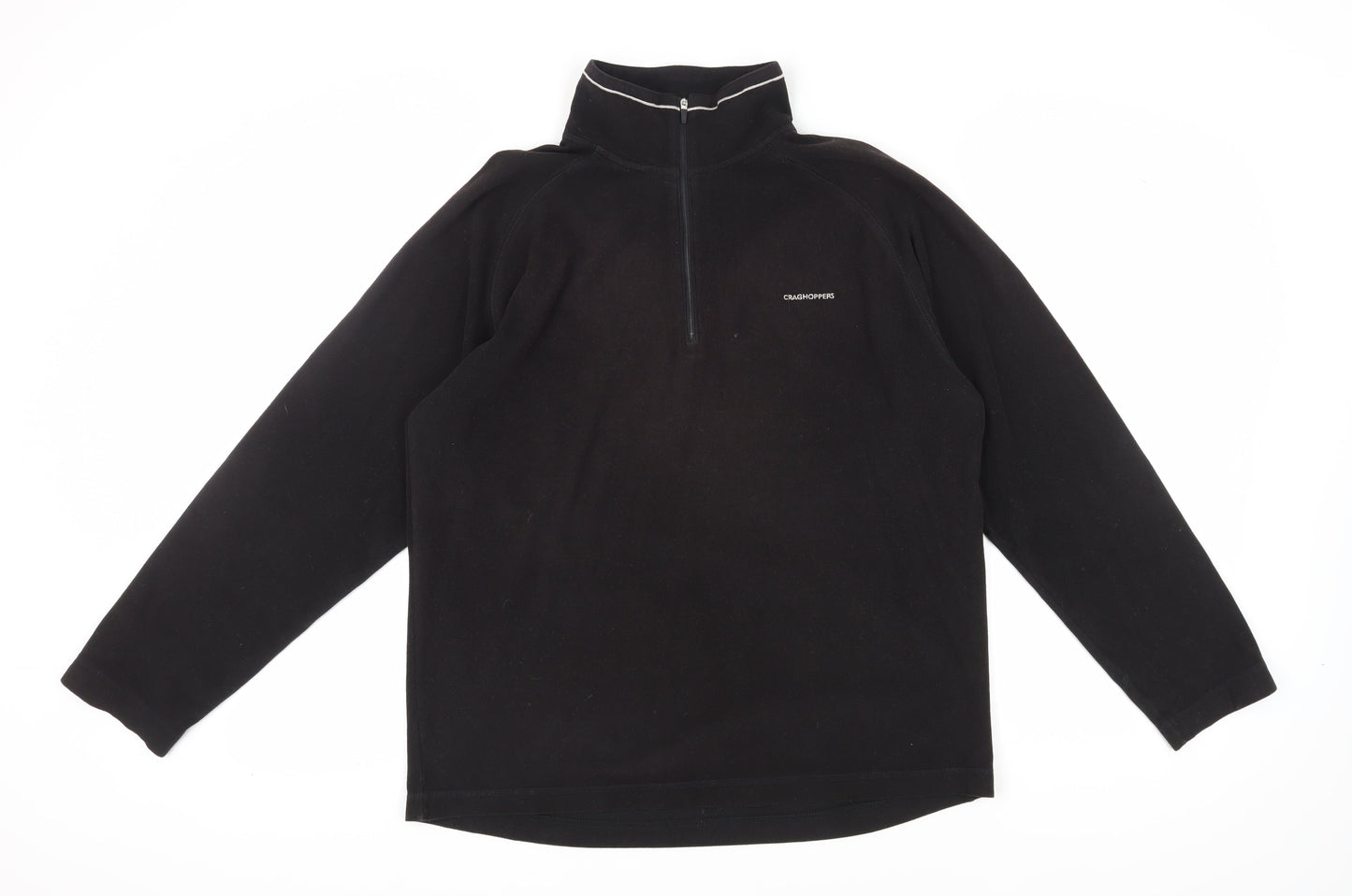 Mens UK Size M Craghoppers Black Henley Sweatshirt