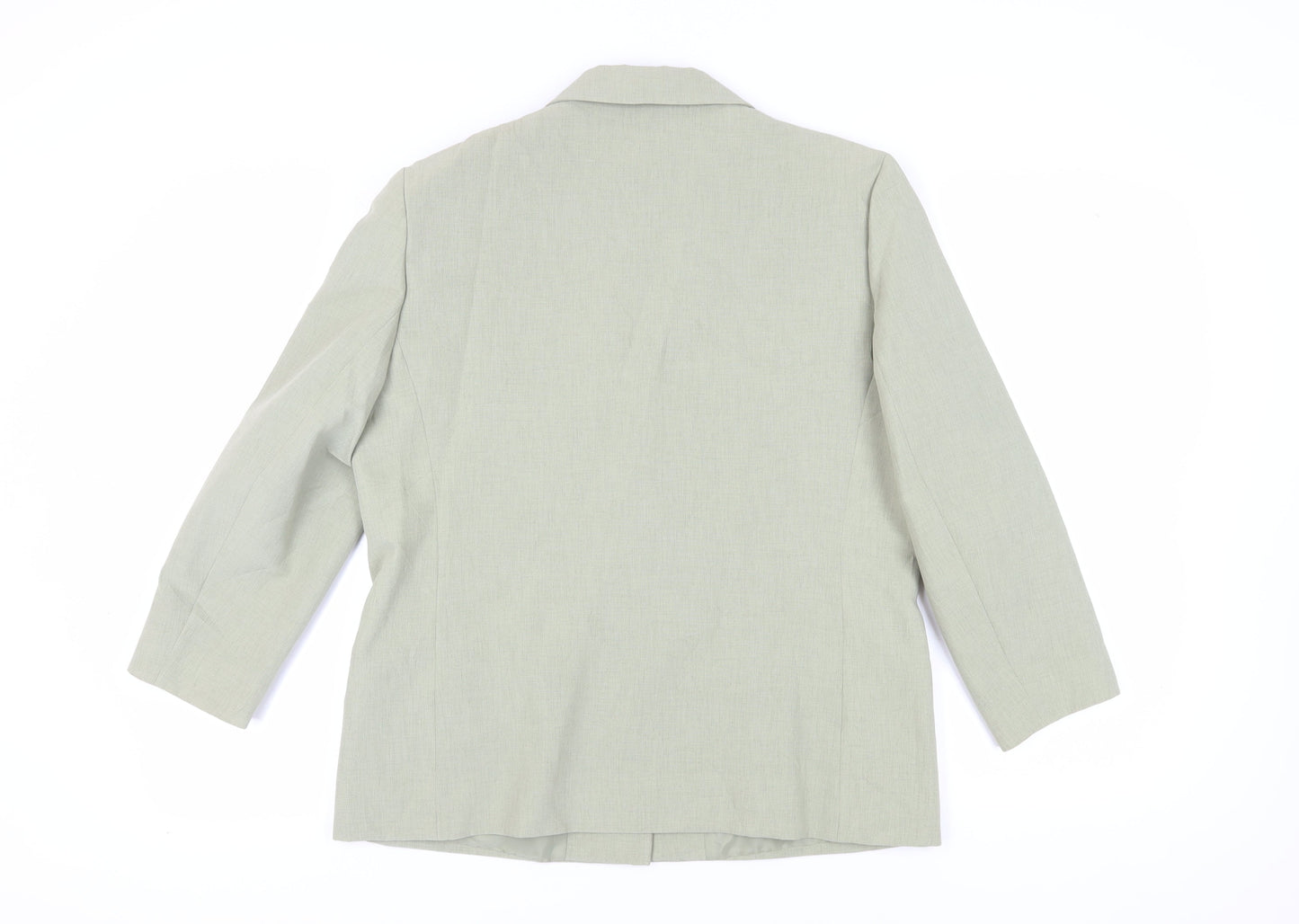 Eastex Women's Green Blazer Size 14, Linen Blend, Lined