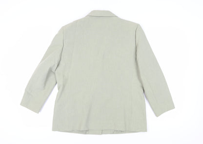 Eastex Women's Green Blazer Size 14, Linen Blend, Lined