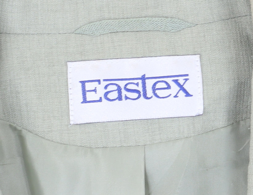 Eastex Women's Green Blazer Size 14, Linen Blend, Lined