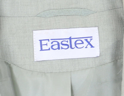 Eastex Women's Green Blazer Size 14, Linen Blend, Lined