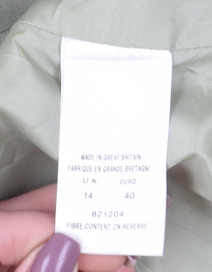 Eastex Women's Green Blazer Size 14, Linen Blend, Lined