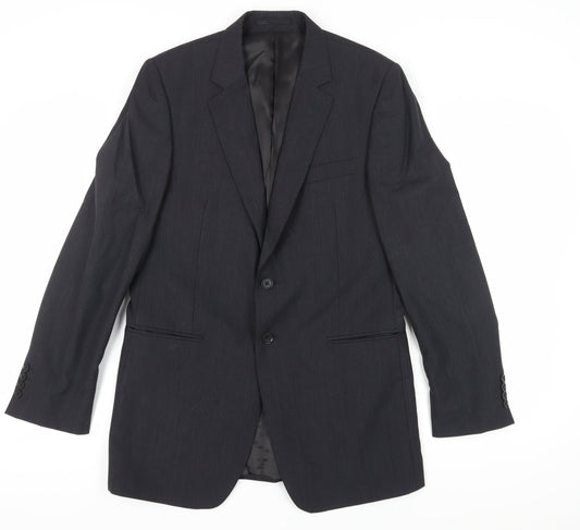 Mens UK Size 40 Jaeger Regular Black Suit Jacket