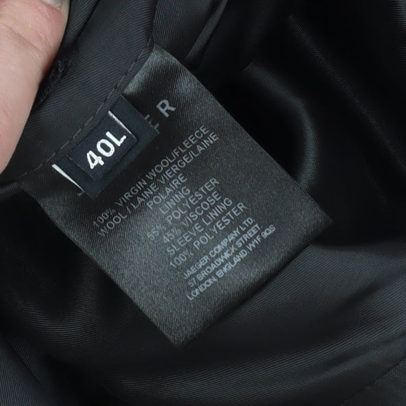 Mens UK Size 40 Jaeger Regular Black Suit Jacket