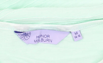 Womens UK Size M Honor Millburn Green Jersey T-Shirt