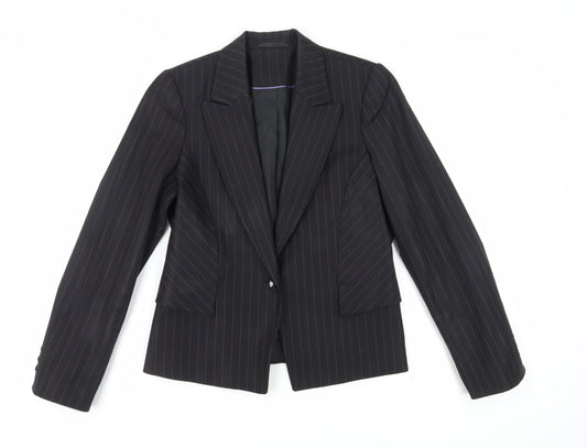 Austin Reed Women's Black Pinstripe Blazer, Size 12