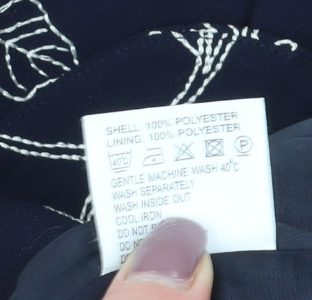 Eastex Women's Blue Floral Blazer, Size 18, 3/4 Sleeve