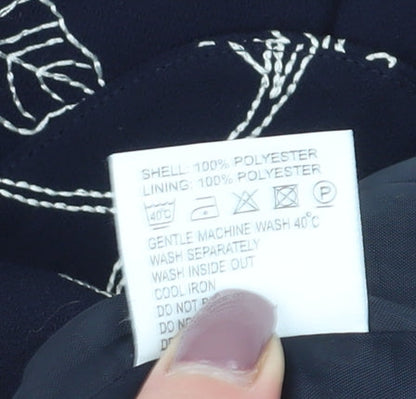 Eastex Women's Blue Floral Blazer, Size 18, 3/4 Sleeve