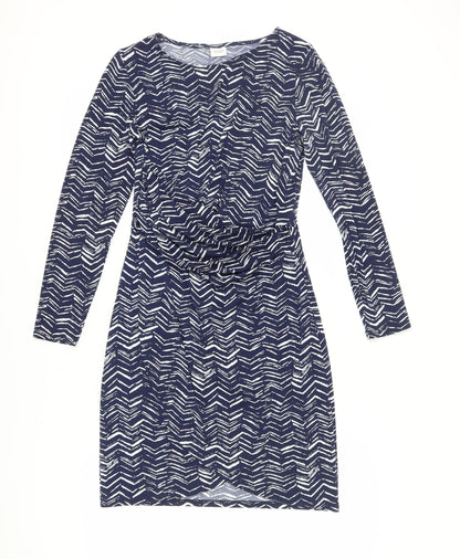 Jacqueline de Yong Women's Blue Geometric Bodycon Dress M