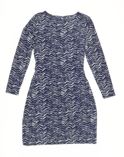 Jacqueline de Yong Women's Blue Geometric Bodycon Dress M