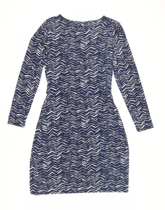 Jacqueline de Yong Women's Blue Geometric Bodycon Dress M