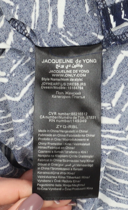 Jacqueline de Yong Women's Blue Geometric Bodycon Dress M