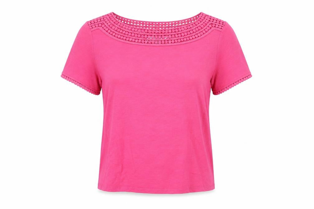 Womens UK Size 8 Laura Ashley Pink  T-Shirt
