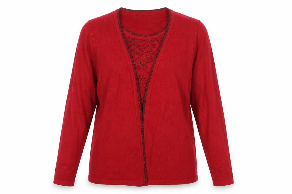 Womens UK Size M Honor Millburn Red Cardigan Jumper