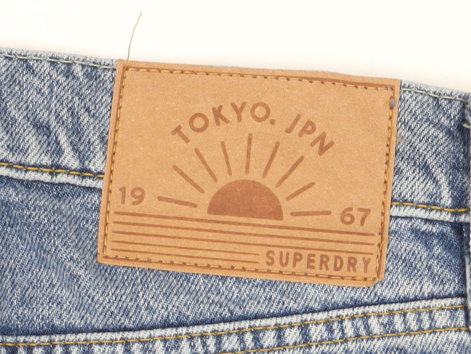 Womens UK Size 24 Superdry  Straight Blue Jeans