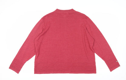 Womens UK Size XL Honor Millburn Red Pullover Jumper