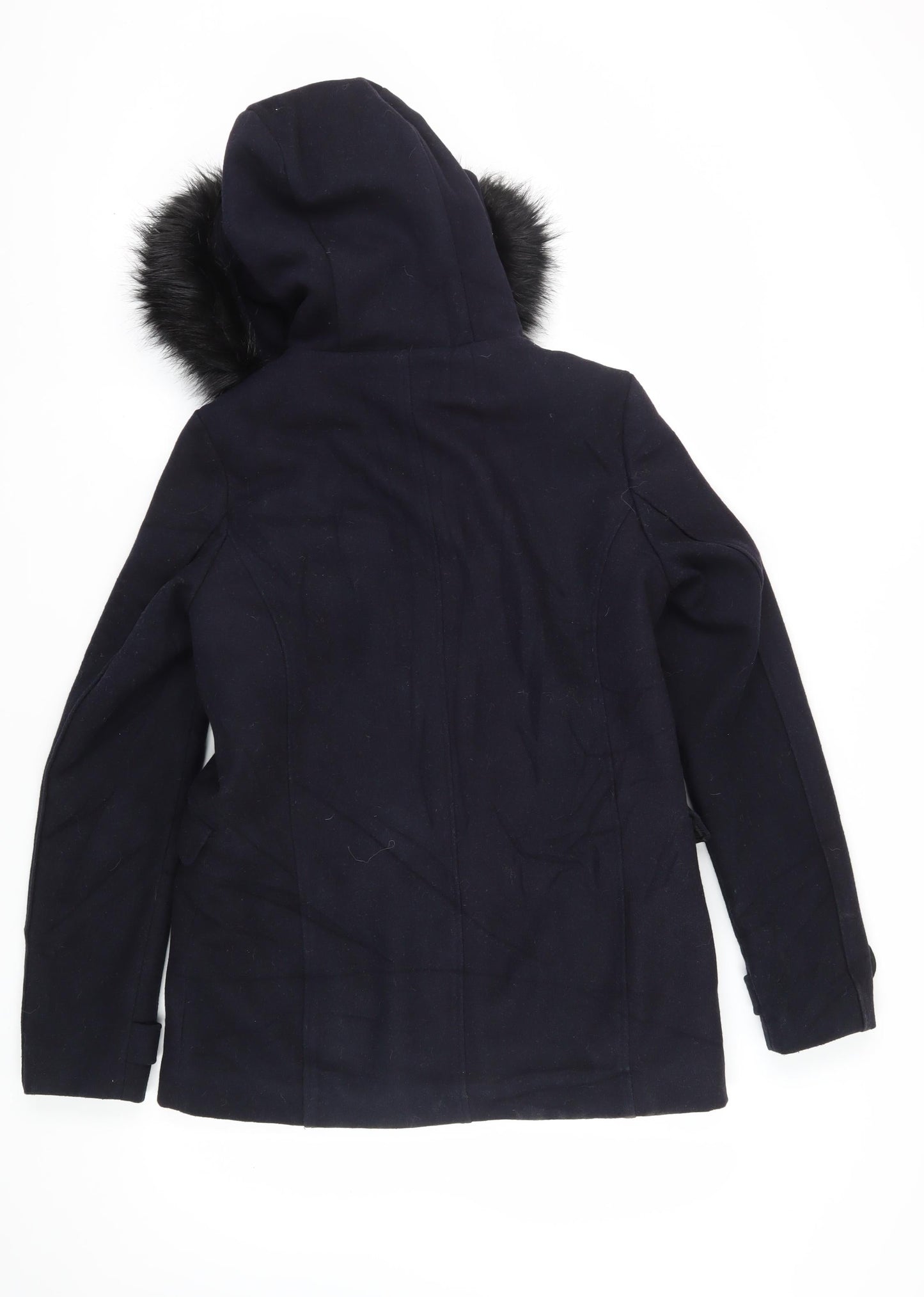 Womens UK Size 6 Hush Black Duffle Coat