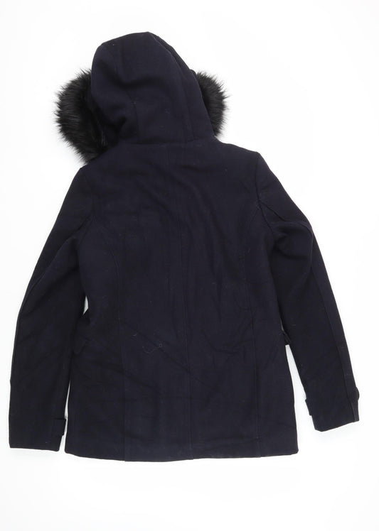 Hush Women's Black Wool Blend Duffle Coat Size 6