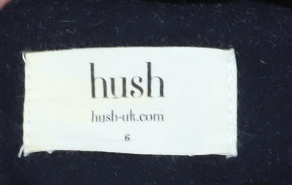 Womens UK Size 6 Hush Black Duffle Coat