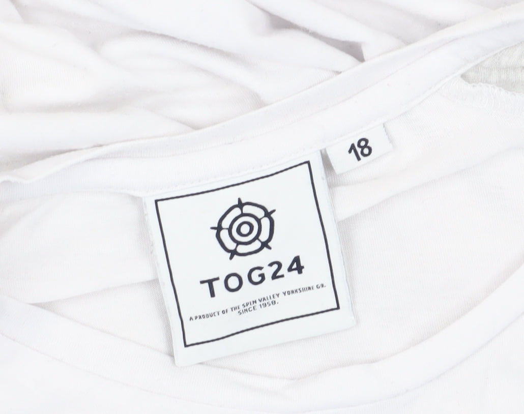 Unisex Adults UK Size 16 TOG24 White Basic T-Shirt