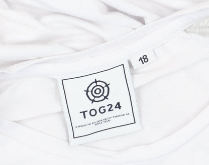 Unisex Adults UK Size 16 TOG24 White Basic T-Shirt