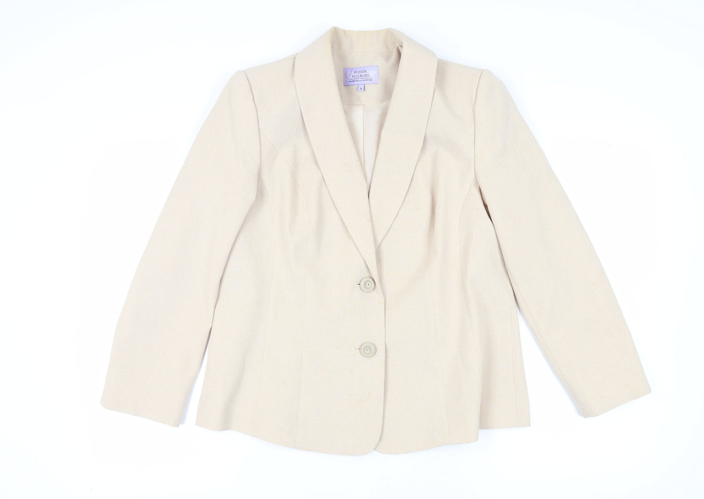Honor Millburn Women's Beige Jacket Size 16 Classic Style