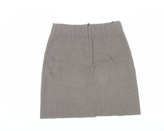Laura Ashley Women's Grey Pencil Skirt Size 10