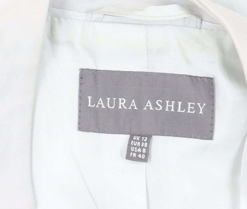 Womens UK Size 12 Laura Ashley Regular White Suit Jacket