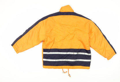 Back view of Games By Power Mark boys’ orange jacket, size 11, years, reflective