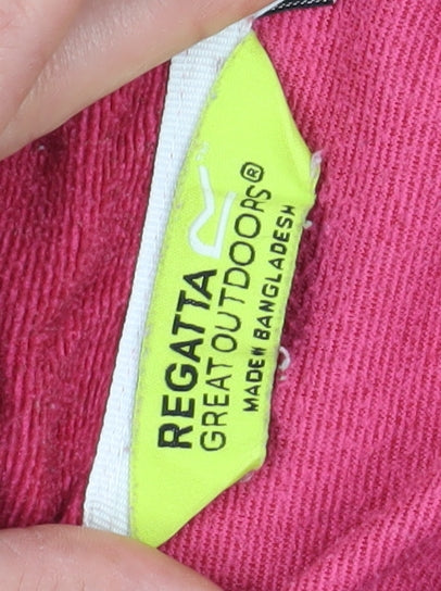 Regatta Girls Pink 1/4 Zip Lightweight Sweatshirt 3-4 Years