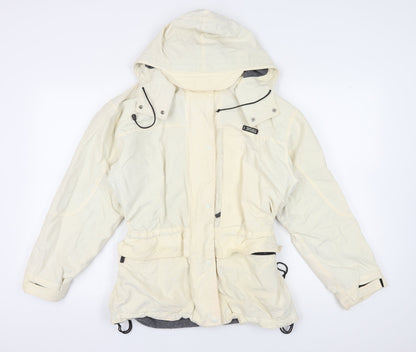 DKNY JEANS Women's Ivory Parka Jacket Small