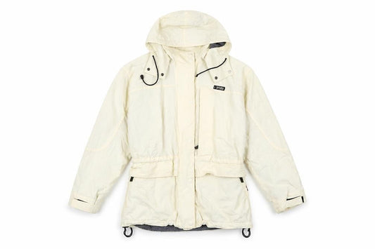 DKNY JEANS Women's Ivory Parka Jacket Small