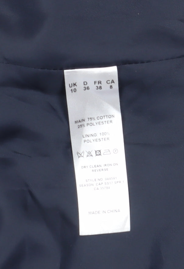 Eastex Womens Ivory Striped Bouclu00e9 Blazer, Size 10