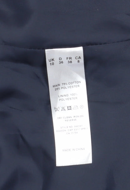 Eastex Womens Ivory Striped Bouclu00e9 Blazer, Size 10