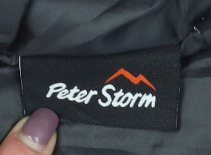 Peter Storm Boys Puffer Jacket 8 Years Black Hooded Winter