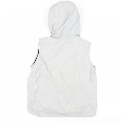 Maine New England Women's White Hooded Waistcoat Vest Size 12